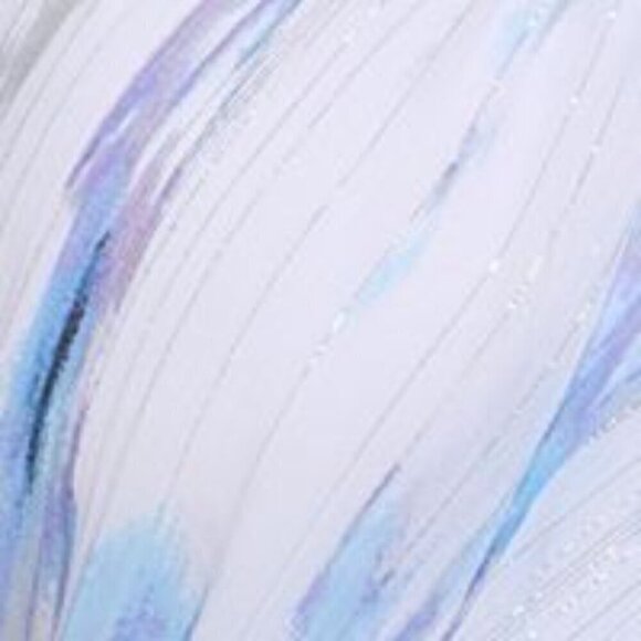 DKNY Women's Blue Chiffon Printed Crisscross Metallic-Detail Top NWT - Picture 5 of 7